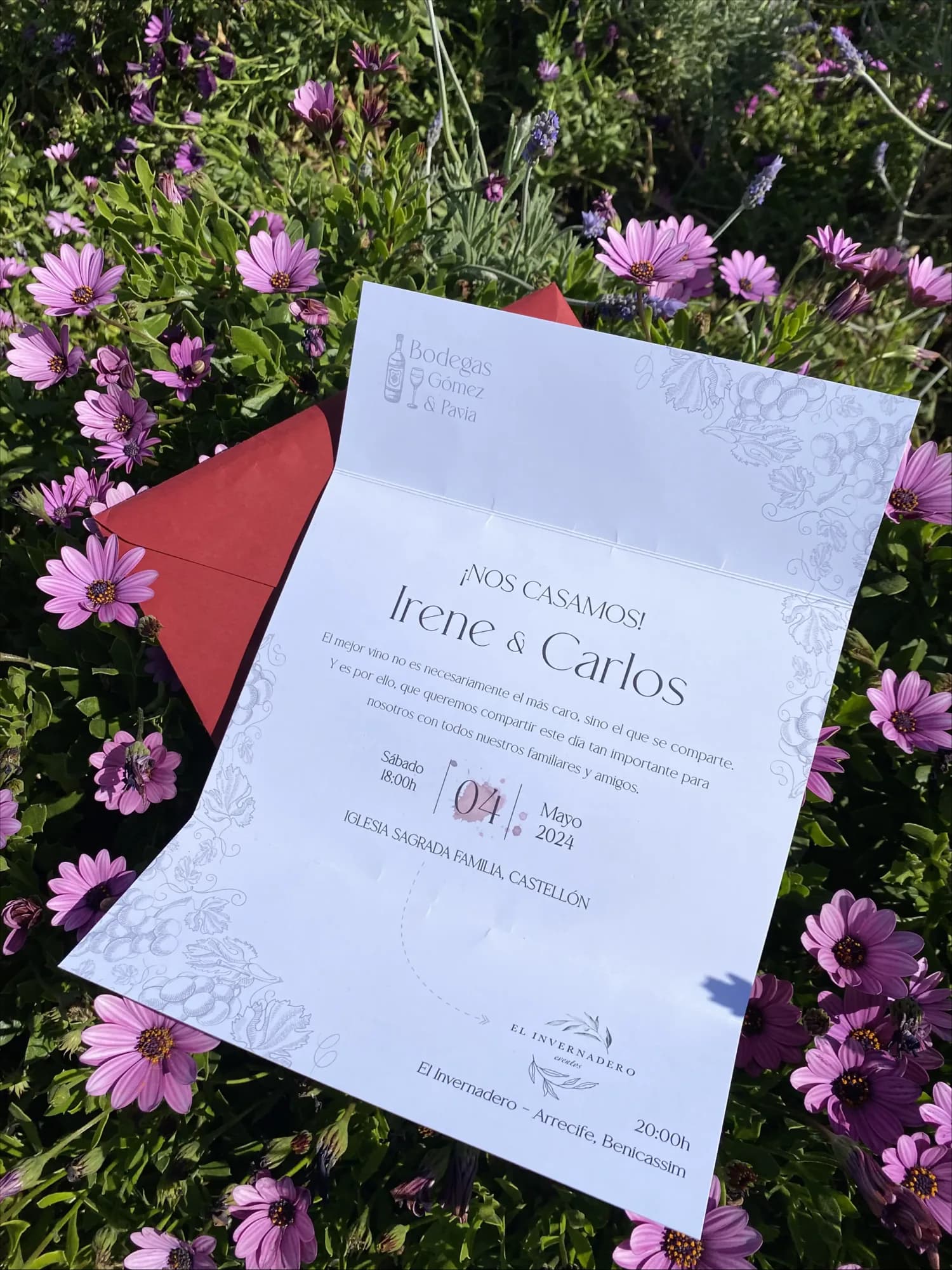 Invitación Irene y Carlos